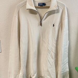Polo Ralph Lauren Men's Zip-Up Sweater in Cream